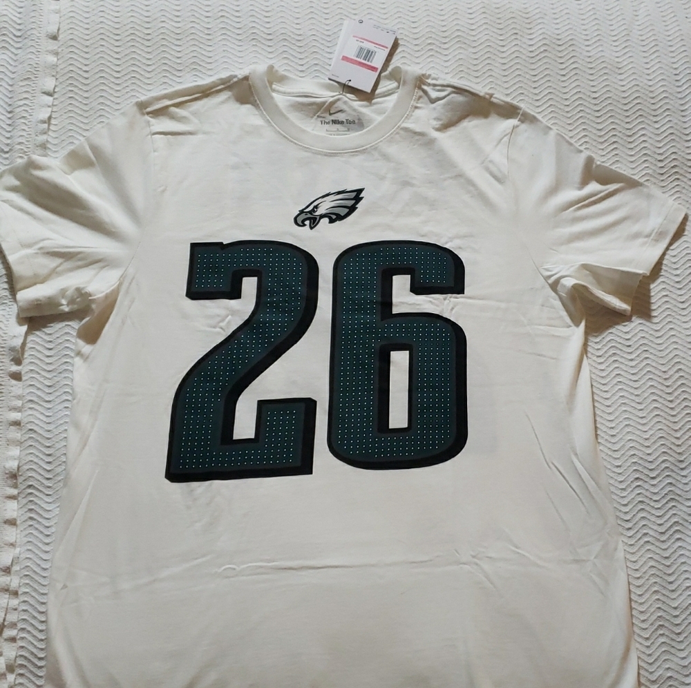 Nike White Tee with Green and Black Accents